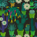 Fotomural Walls by Patel - Cactus garden 2 - Photo wallpaper with colourful cacti in comic style in cardboard structure - Green, Black