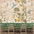 Fotomural Walls by Patel - In the Lemon Tree 2 - lemons photo wallpaper vintage style with leaves & birds