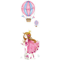 Fotomural Panel XXL 5 - Children mural princess with hot air balloon on premium smooth nonwoven
