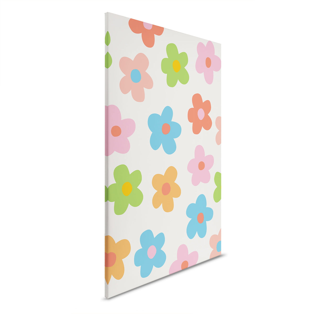 Magia de las flores - Alegres motivos florales en colores vivos sobre lienzo