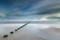Fotomural Photo wallpaper Baltic coast in Poland - blue, white, brown - DD Motive 2