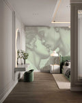 Fotomural Walls by Patel - kiss3 - modern kissing couple wallpaper - pastel green