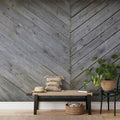 Fotomural Planks mural light grey wood look country style - AP Digital 3
