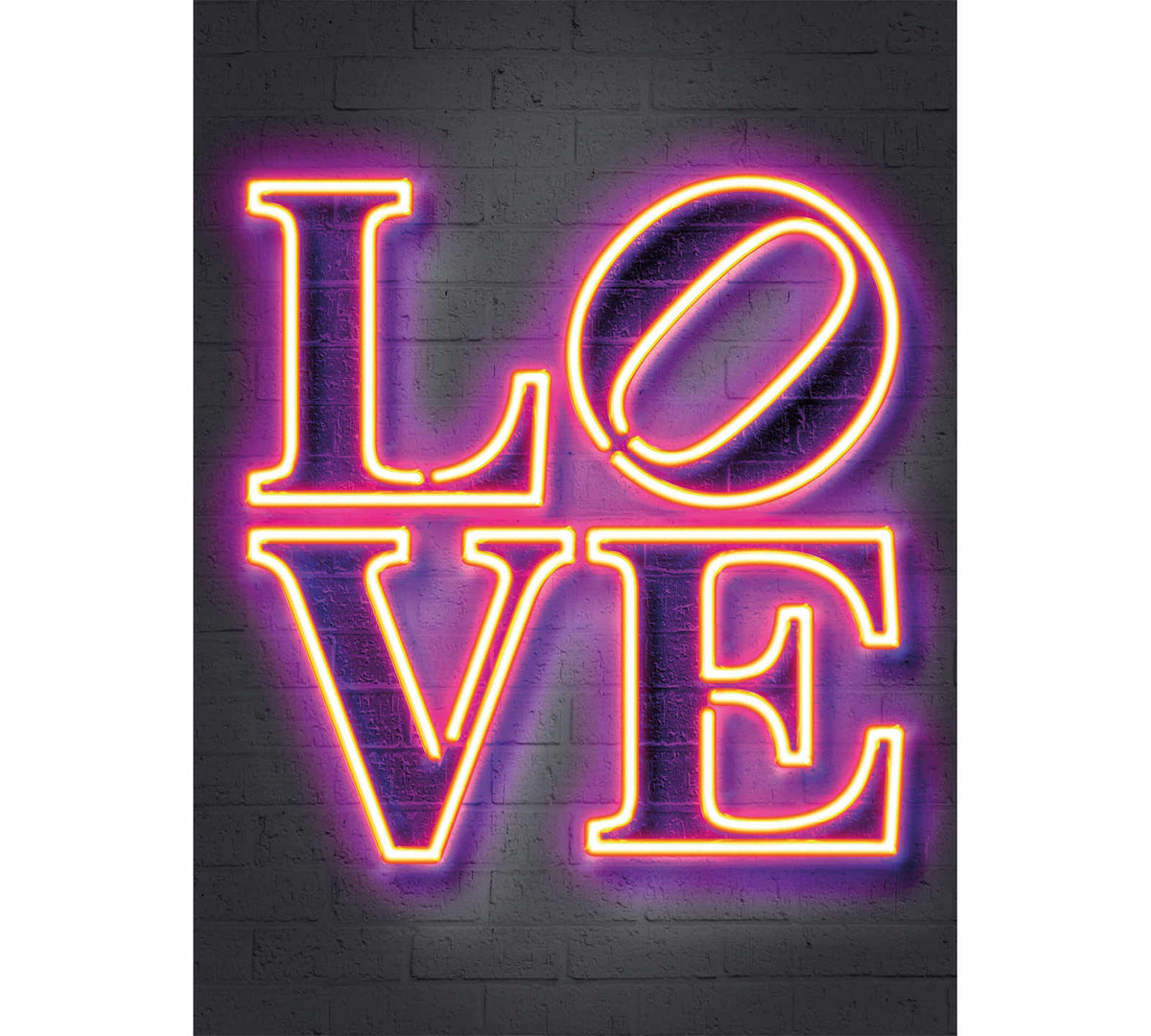 Fotomural Photo wallpaper narrow illuminated letters LOVE - DD Motive 2