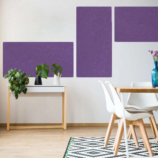 Panel Acustico de Fieltro Plum Purple - Modular Wall - Foto 8