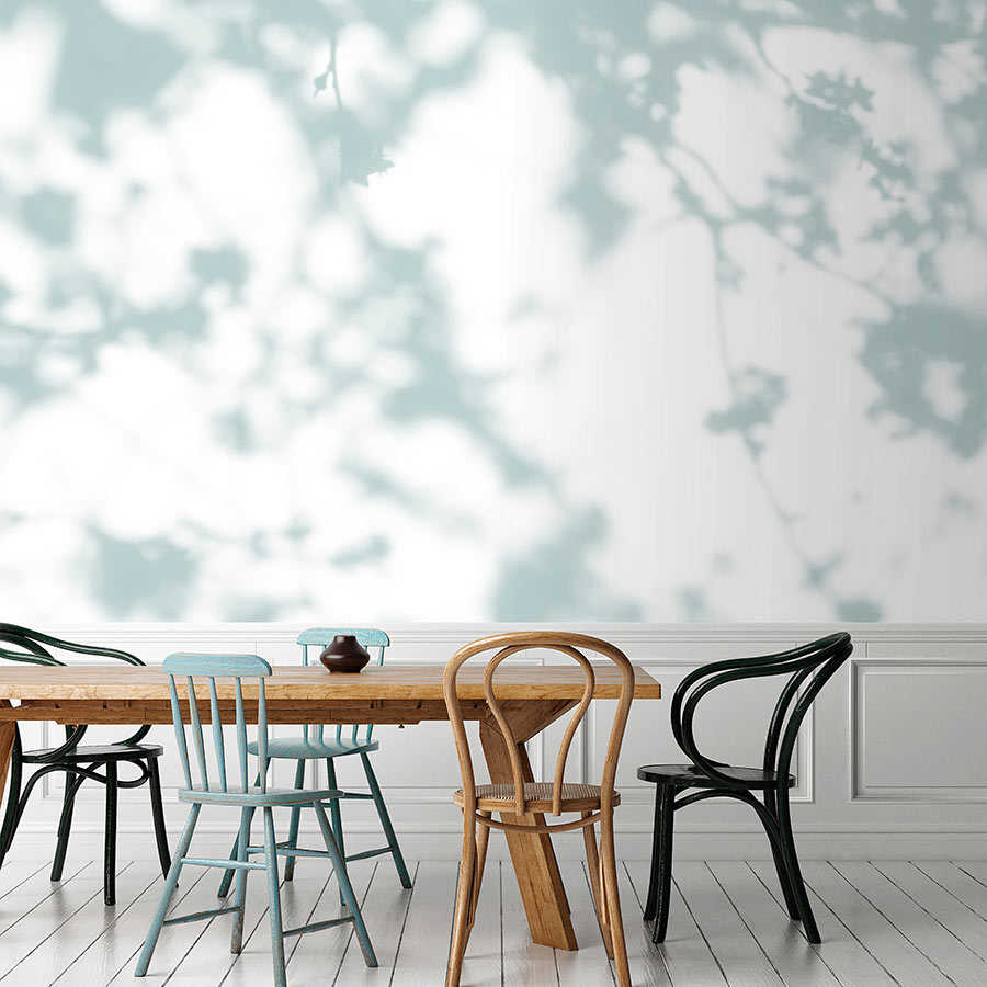 Fotomural Walls by Patel - Light Room 2 - photo wallpaper nature shadow in blue green & white