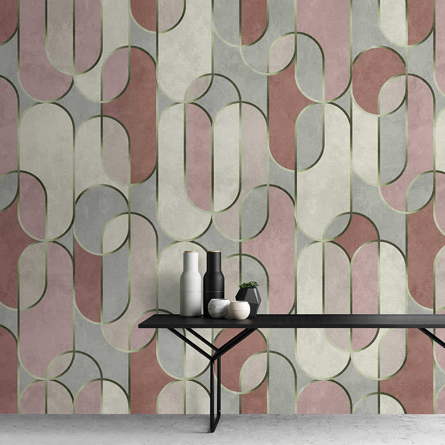 Fotomural Walls by Patel - Ritz 1 - Photo wallpaper retro style, grey & purple with gold details