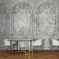 Fotomural Walls by Patel - Versailles 2 - Photo wallpaper wood panels grey in baroque style
