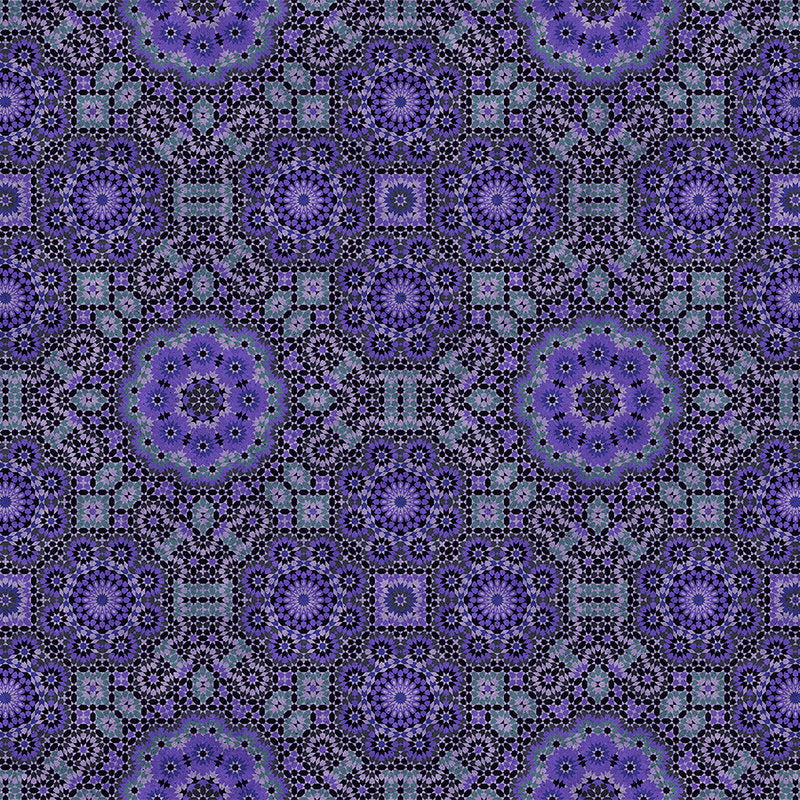 Fotomural Walls by Patel - Purple mosaic graphic pattern wallpaper
