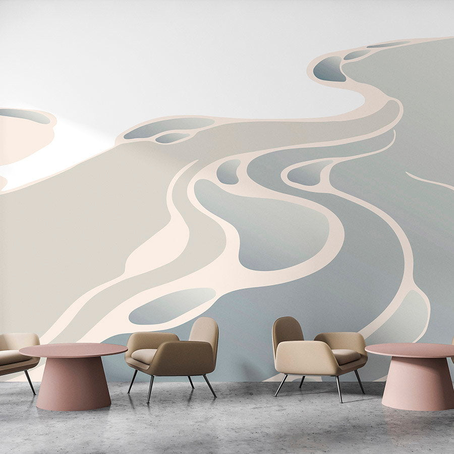 Fotomural Walls by Patel - Photo wallpaper »delta« - Abstract desert landscape - Smooth, slightly shiny premium non-woven fabric