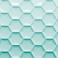 Fotomural Graphic mural 3D plastic honeycomb in mint green - AP Digital 3