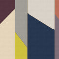 Fotomural Walls by Patel - Geometry 4 - Stripe wallpaper colourful retro design in ribbed structure - Beige, Blue