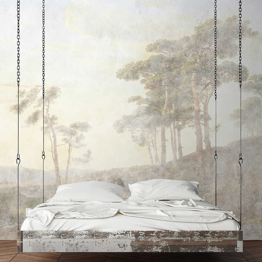 Fotomural Walls by Patel - Romantic Grove 1 - painting photo wallpaper faded used look