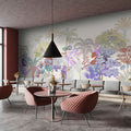 Fotomural Walls by Patel - Photo wallpaper »esplanade 2« - jungle patchwork with bushes - colourful