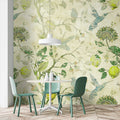 Fotomural Walls by Patel - In the Lemon Tree 3 - vintage style green lemon branches photo wallpaper