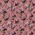 Fotomural Walls by Patel - Wild roses 4 - Roses photo wallpaper in retro look, pink in scratchy structure - Pink, Red