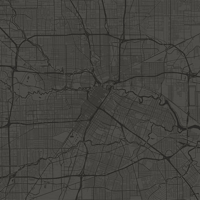 Fotomural Walls by Patel - Photo wallpaper city map with street layout - black