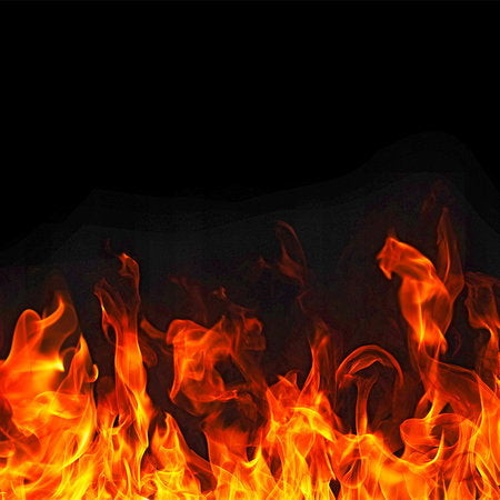 Fotomural Black photo wallpaper fire with flames motif - AP Digital 3