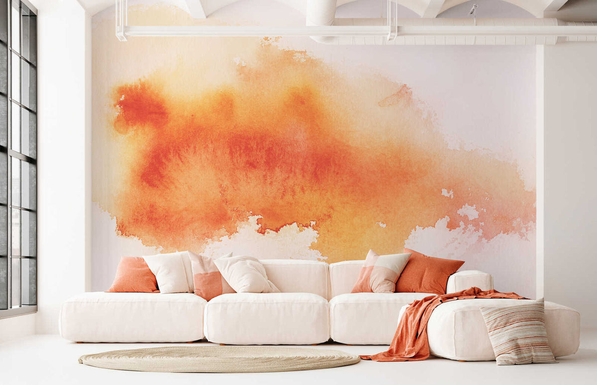 Fotomural Watercolour mural Watercolour Orange Yellow Gradient - AP Digital 3