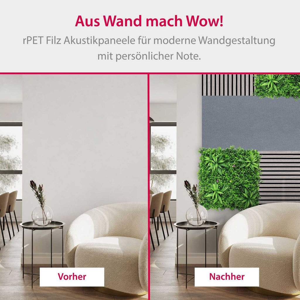 Panel Acustico de Fieltro Platinum Grey - Modular Wall - Foto 15