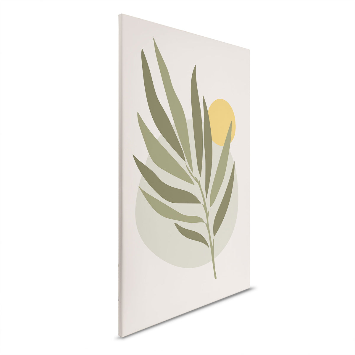 Cuadro lienzo - Hoja tropical con rayos de sol ideal para la cocina