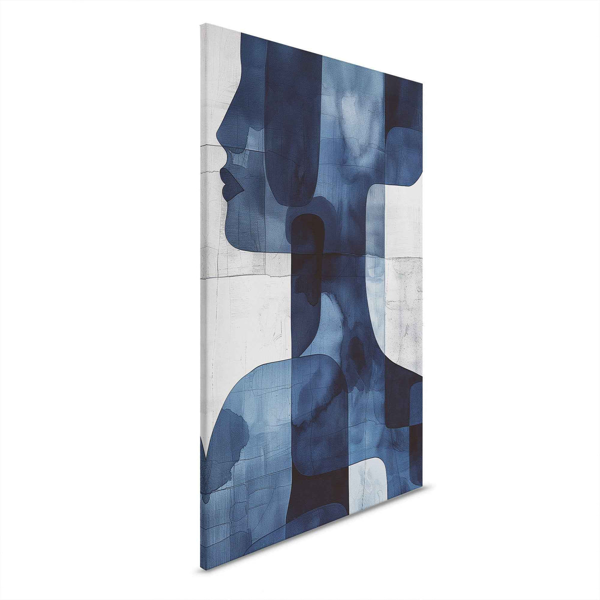 Cuadro silueta Artística - Azul y blanco en armonía