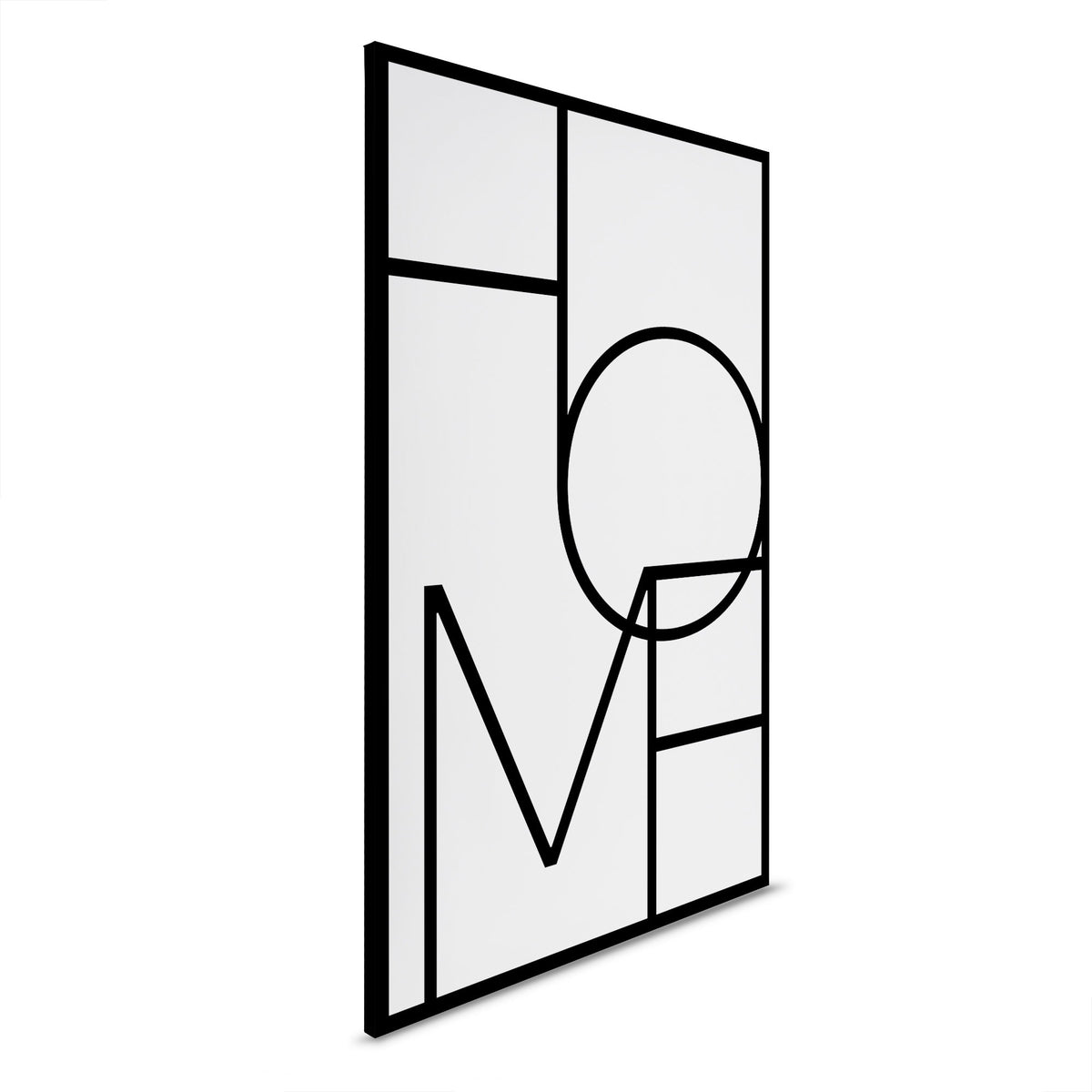 Mural de lienzo HOME - Minimalista mural de pared en blanco y negro