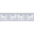 Fotomural Nursery border with unicorn motif - Magical accents for a fairytale children's room - grey, pink, white - AP Digital 1