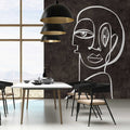 Fotomural Walls by Patel - Palomas Room 2 - black photo wallpaper abstract line art portrait