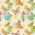 Fotomural Walls by Patel - Mosiac style butterfly mural - cream, orange