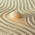 Fotomural Panel XXL 5 - Spa mural yellow stone in rippled sand on premium smooth nonwoven