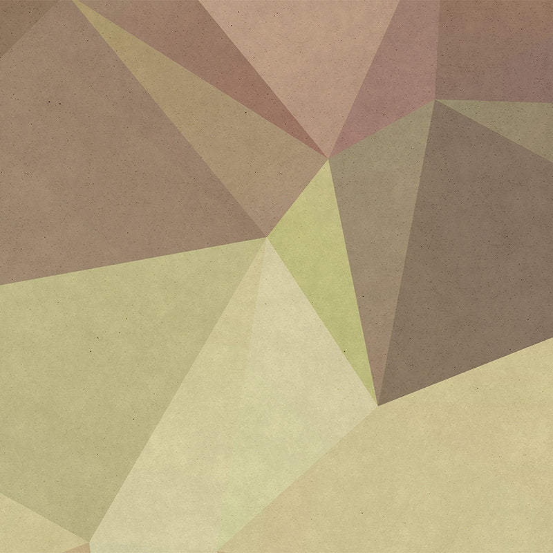 Fotomural Walls by Patel - Photo wallpaper 3D Optics geometric - Green, Brown