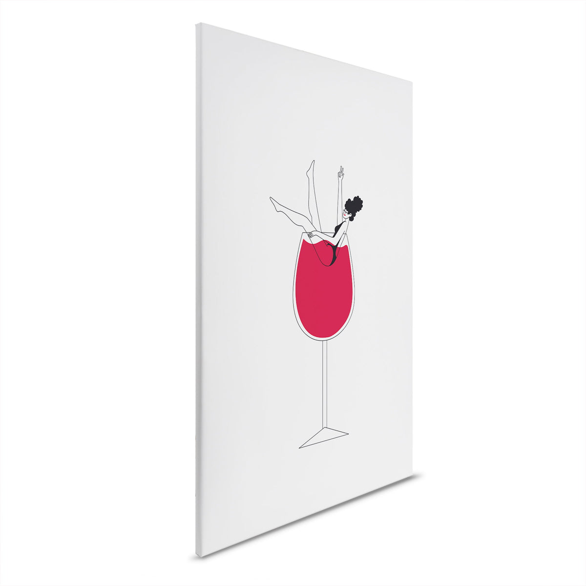 Lienzo arte humorístico para los amantes del vino