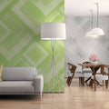 Fotomural Panel XXL 5 - Design mural overlapping squares green on premium smooth fleece