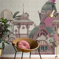 Fotomural Walls by Patel - Jaipur 2 - India photo wallpaper temple complex & flowers