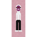 Fotomural Walls by Patel - We are family 3 - wallpaper in concrete structure panel pop art figure - pink, black