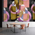 Fotomural Walls by Patel - Meeting Place 3 - mural ethno deisgn in colourful colour block style