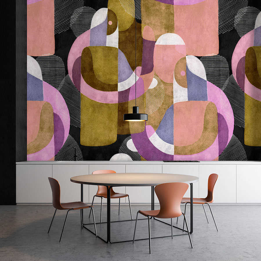 Fotomural Walls by Patel - Meeting Place 3 - mural ethno deisgn in colourful colour block style