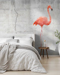Fotomural Panel XXL 5 - Graphic wall mural flamingo motif on premium smooth nonwoven