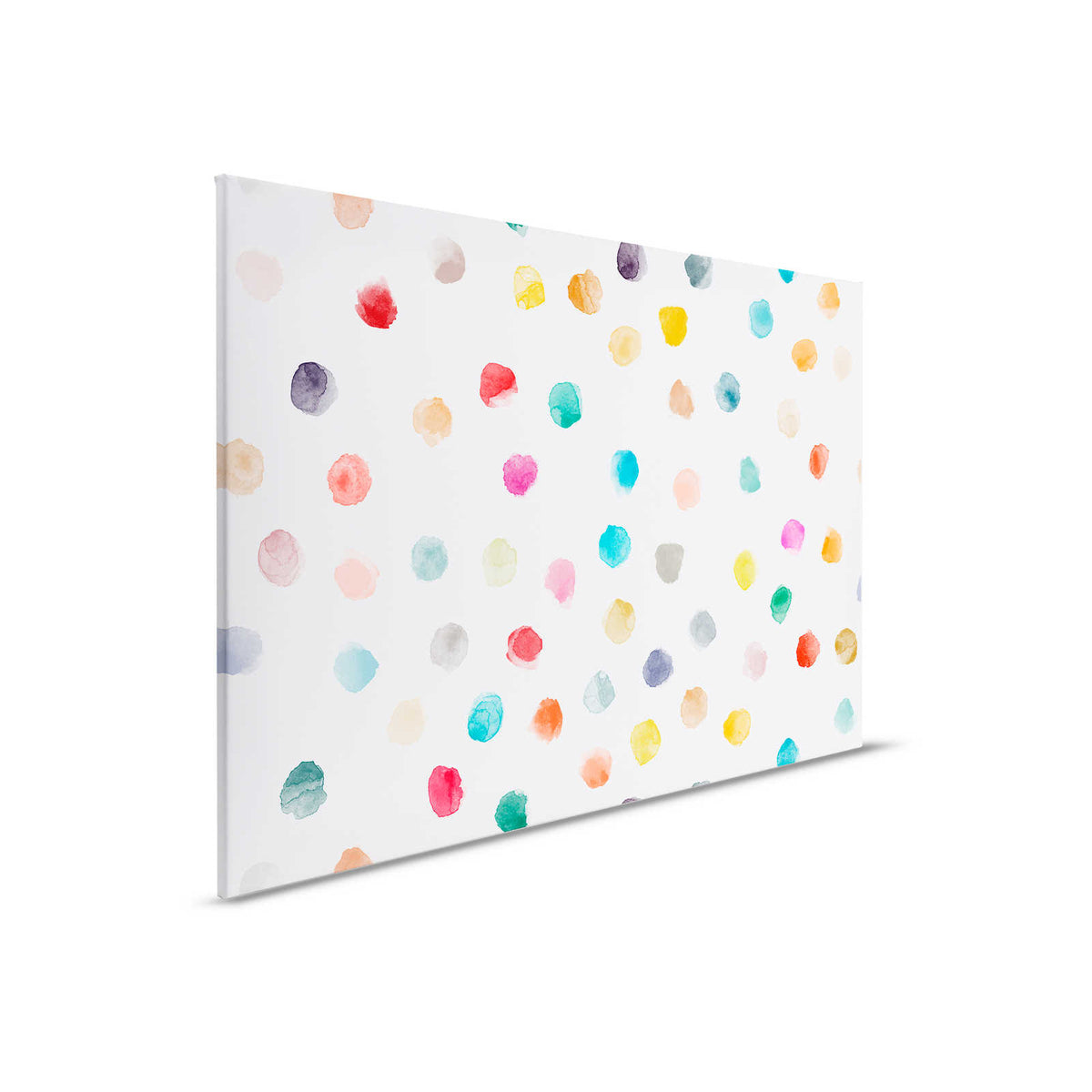 Lienzo para habitación infantil con lunares de colores