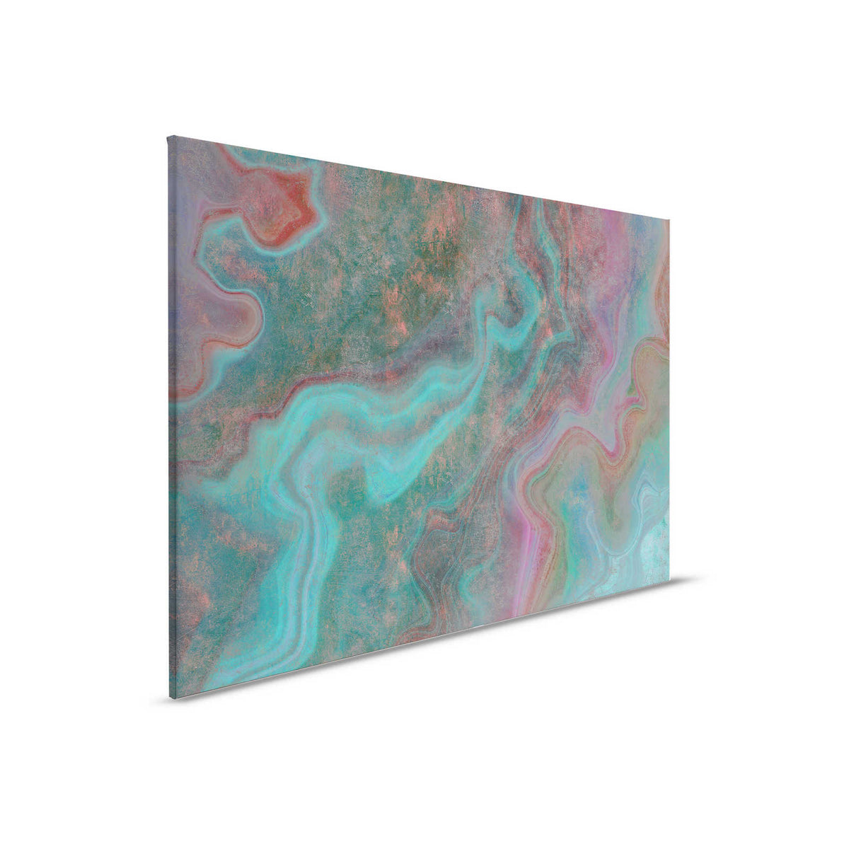 Mármol 3 - Pintura sobre lienzo con estructura rayada en mármol de colores como realce