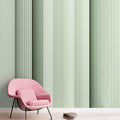 Fotomural Walls by Patel - Magic Wall 2 - Green stripes mural with 3D illusion effect
