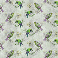 Fotomural Walls by Patel - Love birds 2 - Colourful photo wallpaper in scratchy structure with sketched birds - Grey, Green