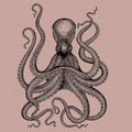 Fotomural Walls by Patel - Jules 1 - Photo wallpaper with octopus in drawing & retro style in cardboard structure - Pink, Black