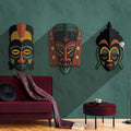 Fotomural Walls by Patel - Zulu 3 - photo wallpaper petrol Africa masks Zulu Design