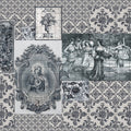 Fotomural Walls by Patel - Azulejos 3 - Tile Collage Retro Style Wallpaper - Beige, Black