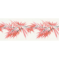 Fotomural Self-adhesive border with red branches in watercolour style - red, black, white - AP Digital 3