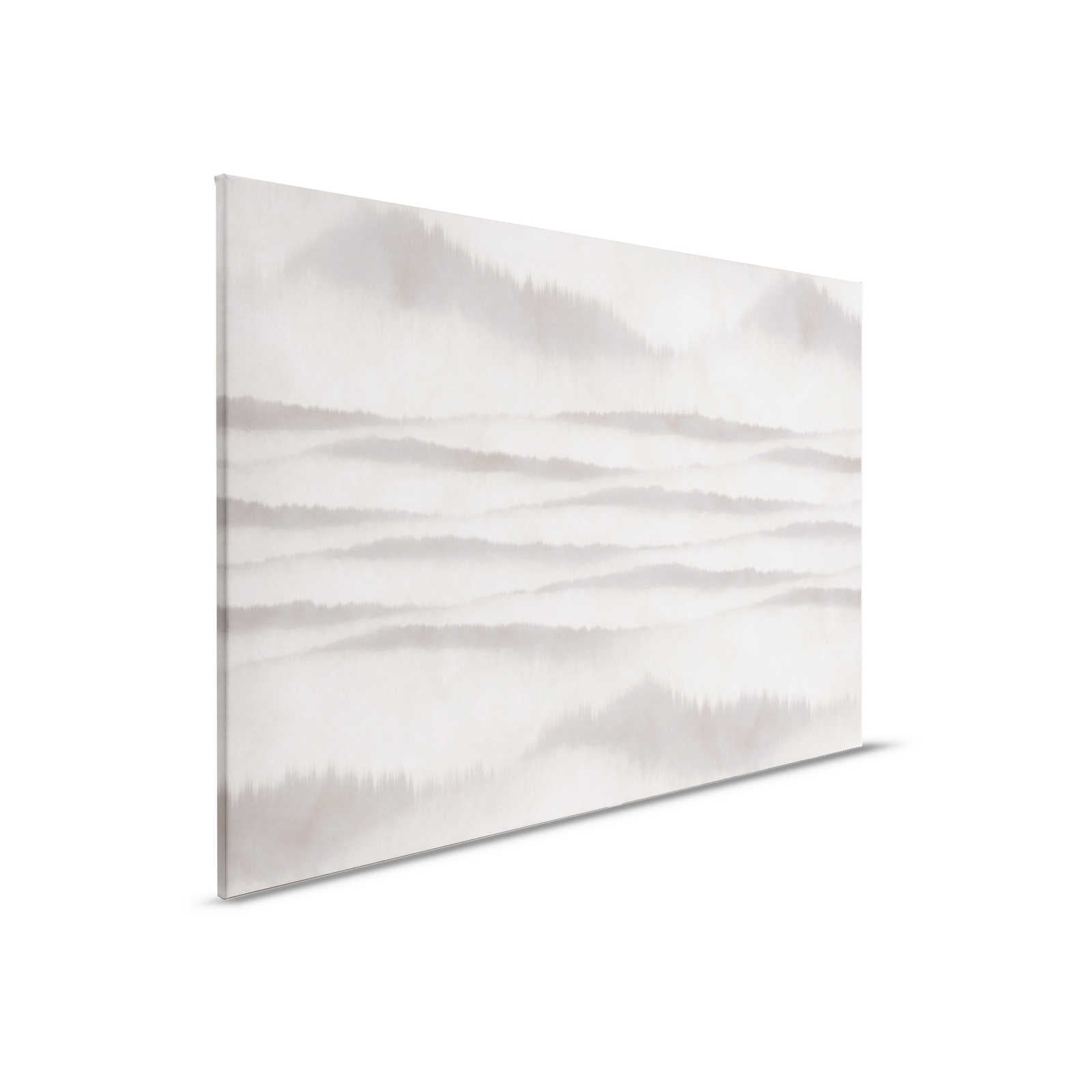 Cuadro abstracto olas | blanco, gris