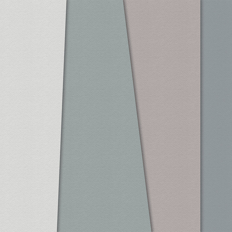 Fotomural Walls by Patel - Layered paper 1 - Graphic wallpaper with coloured areas in handmade paper structure - Blue, Cream