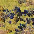 Fotomural Walls by Patel - Indian summer 1 - Photo wallpaper with leaves and ornaments in natural linen structure - Yellow, Orange